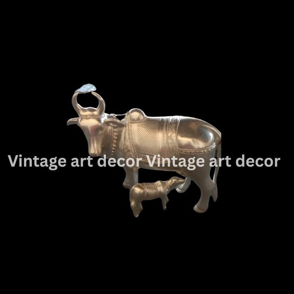 cow metal artwork vintage art