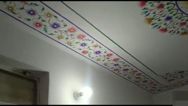 floral ceiling wall art