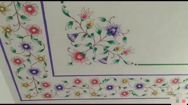 floral ceiling wall art