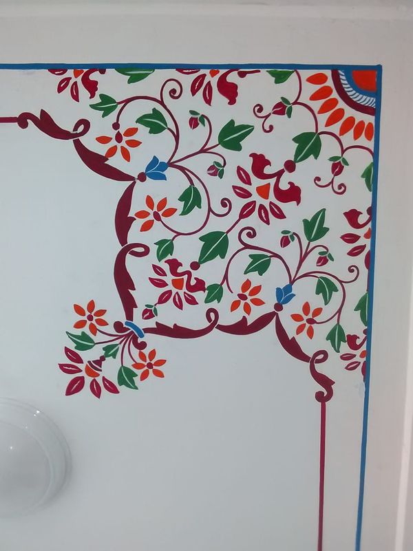 Elegant Floral Ceiling Artwork