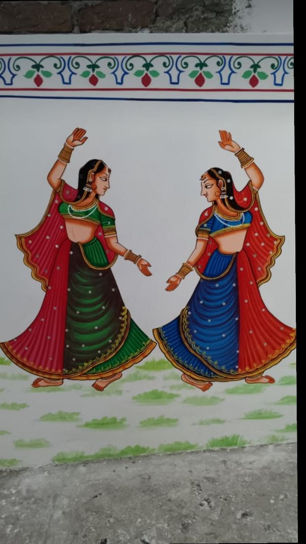 Beautiful Village Women WallArt