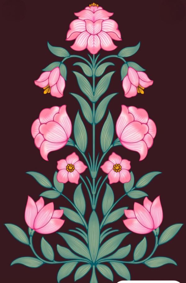 highlighted lotus wall art with wine background