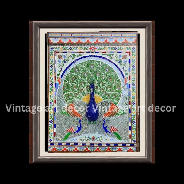 Vintage art Artwork peacock