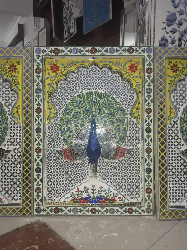 Yellow themed Classic Peacock Artwork