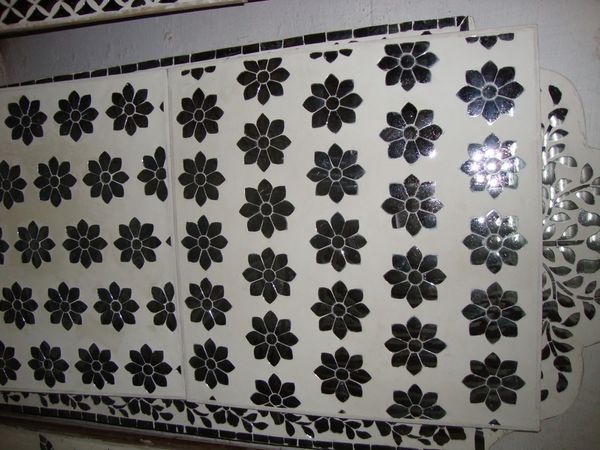 Floral Decorated Thikri Wall Art