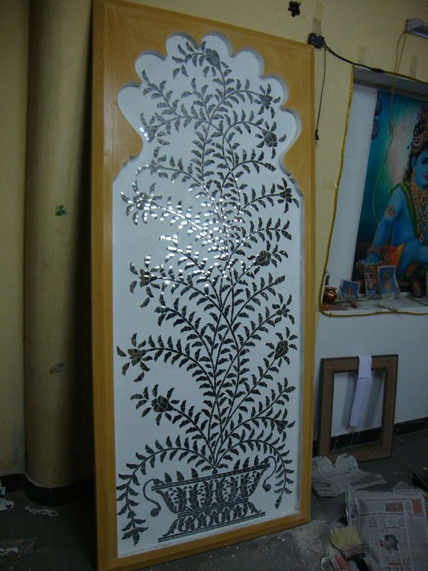 Horizontal Thikri Pot Panel Artwork